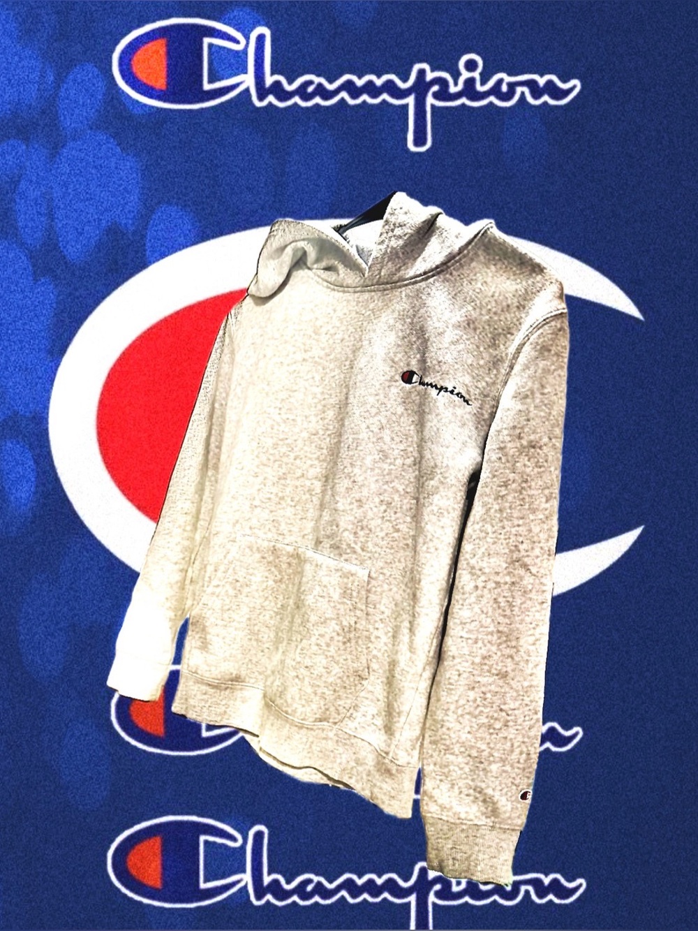 Champion Kid's Signature Fleece
Pullover Hoodie - Heathered Gray